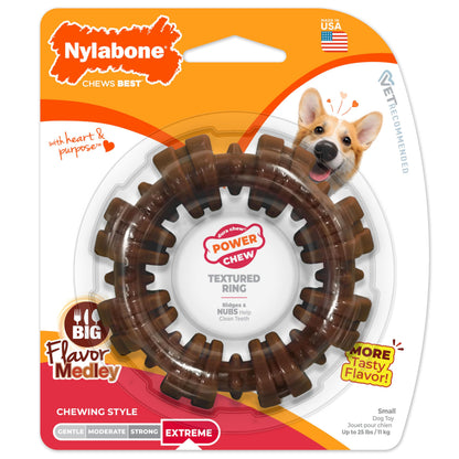 Nylabone Textured Ring Power Chew Toy for X-Large Dogs 50+ lbs