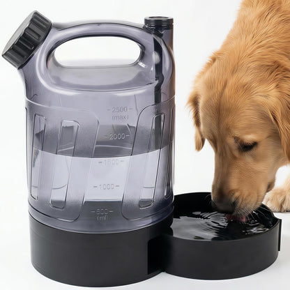 Portable Dog Travel Water Bottle 84 oz, Dog Camping Hiking Walking Beach Park Outdoor Essentials, Large Dog Water Bottle Bowl Dispenser, Leak Proof Pet Water Bottle for Dogs,