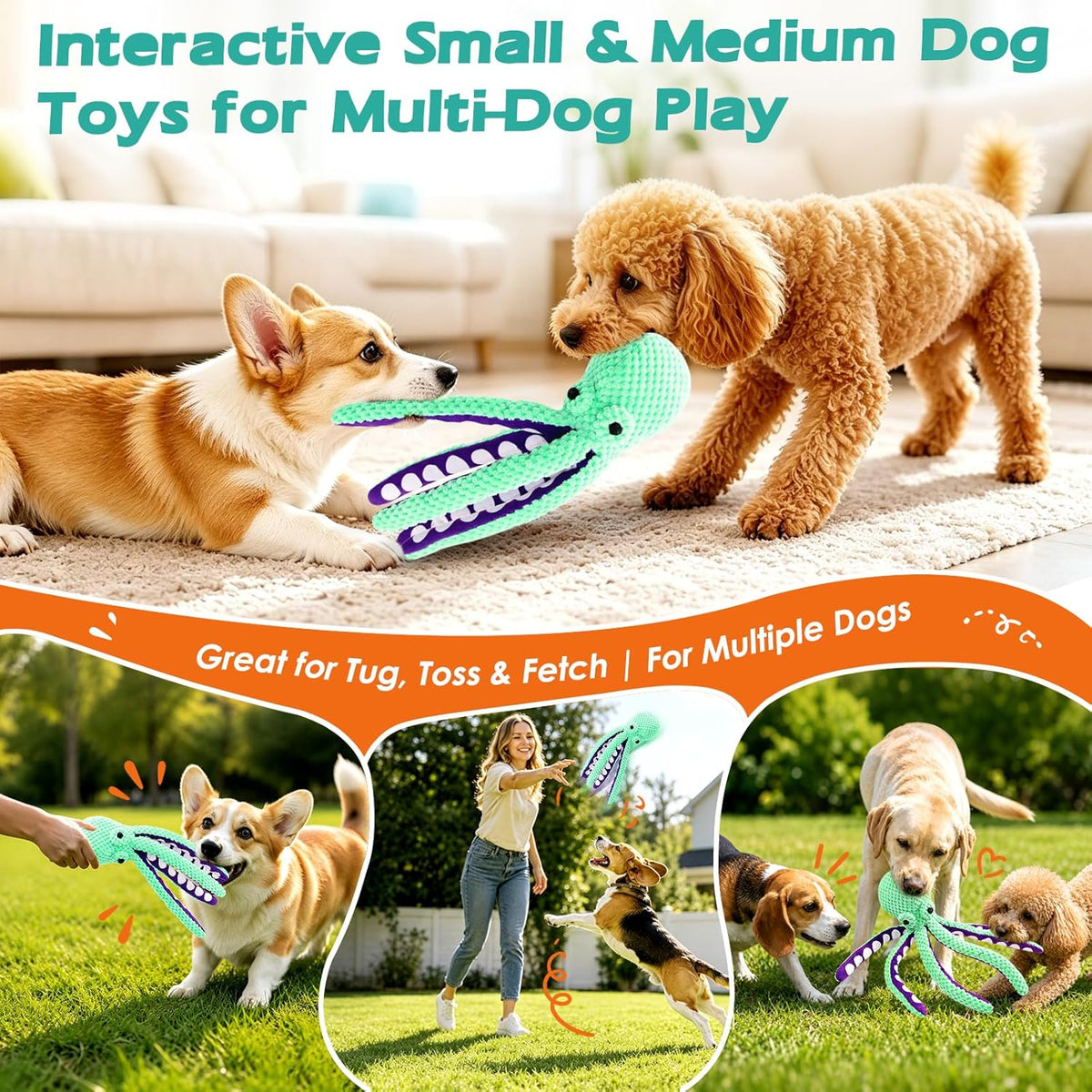 Fuufome Dog Toys for Small Dogs and Puppies