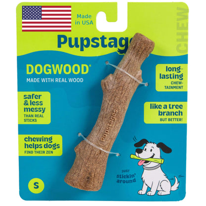 Pupstages Dogwood Stick Dog Chew Toy, Made in USA, Large, 8"