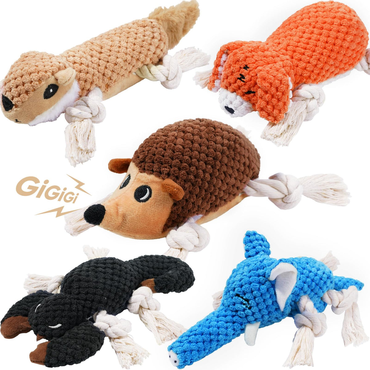 LEGEND SANDY Squeaky Plush Dog Toy Pack for Puppy, Small Puppy Chew Toys