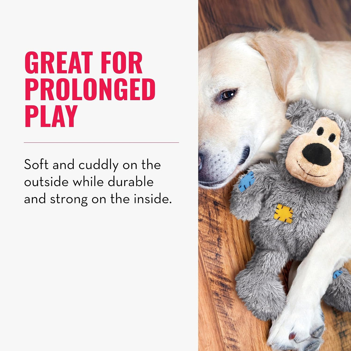 KONG Wild Knots Bear, Knotted Rope Plush Toy, for Small/Medium Dogs