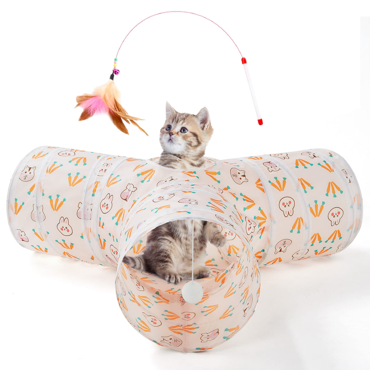Tempcore Pet Tunnel Tube Cat Toys, Cat Tunnels for Indoor Cats