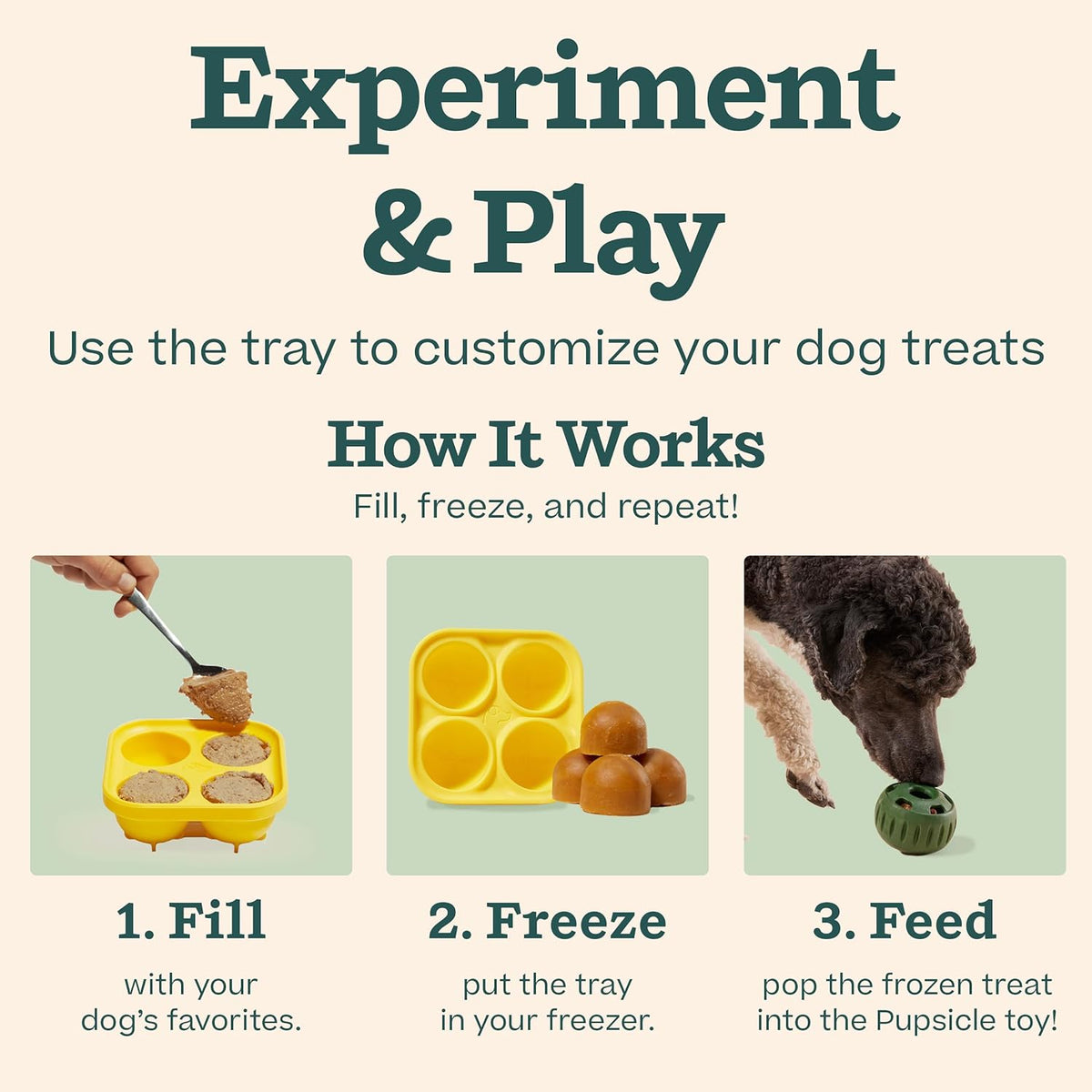 WOOF Starter Pack Dog Treat Toy for Large Dogs 25-75 lbs