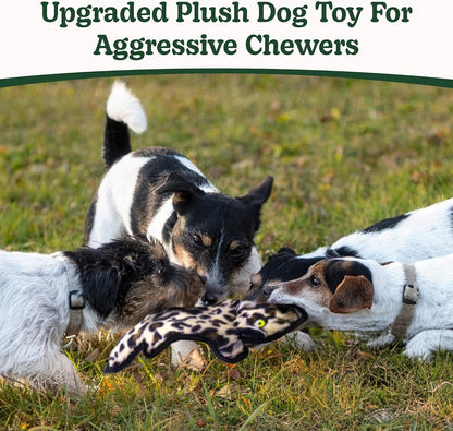 SHARLOVY No Stuffing Dog Toys Crinkle Squeaky, Long Lasting Chews for Aggressive, Durable Plush Dog Puppy Chew Toys for Teething, with 6 Tough Layers for Small Medium Large Breed-5pack,Large
