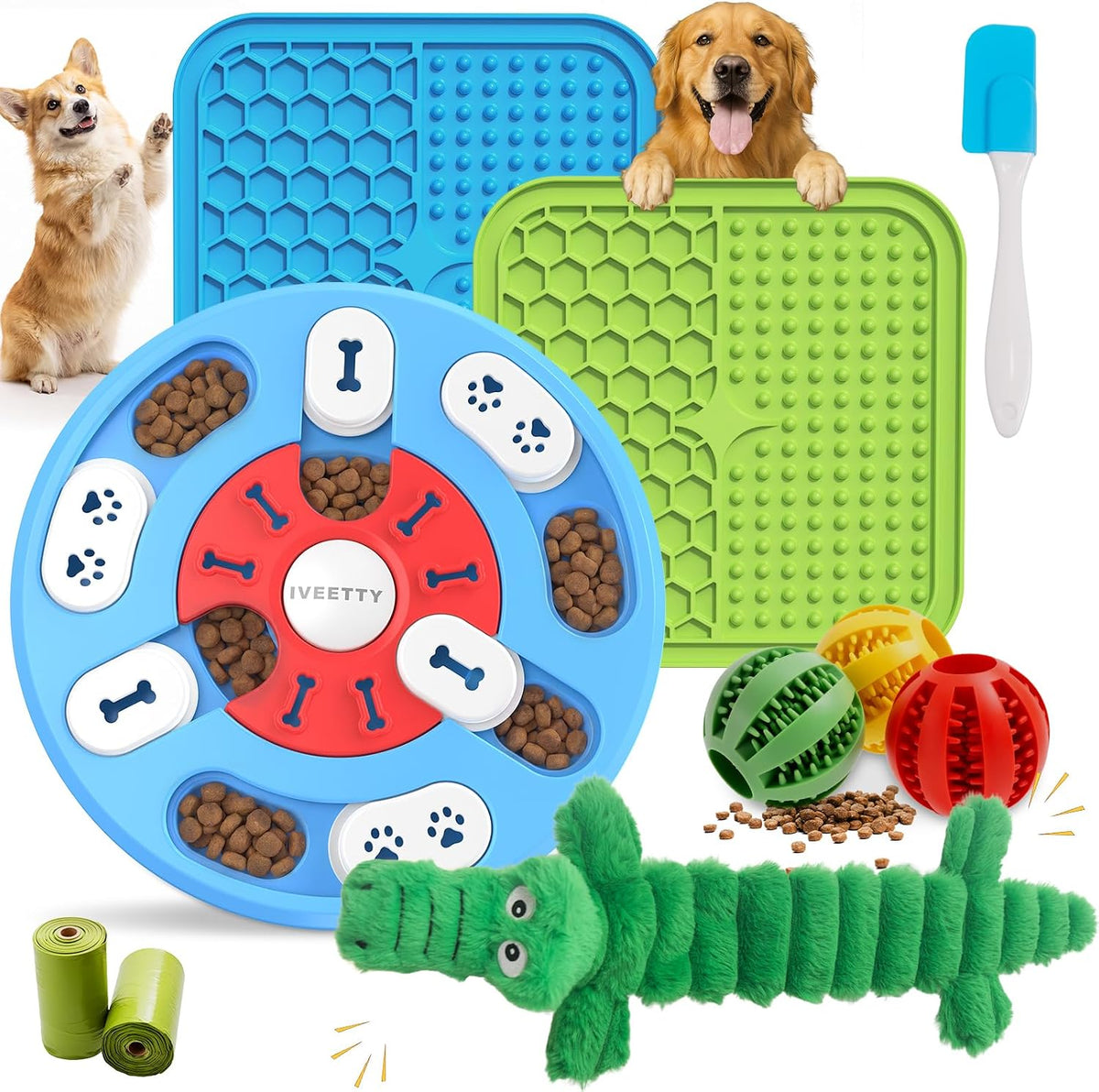 10-Pcs Dog Puzzle Toy for Boredom, Interactive Enrichment Set