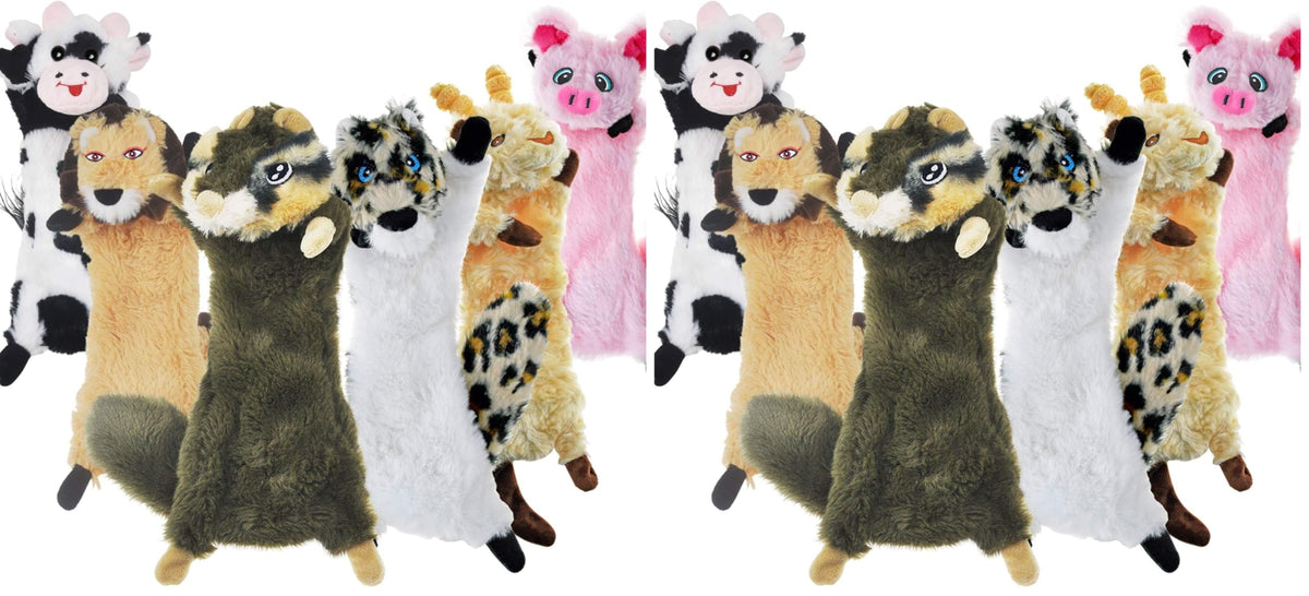 SHARLOVY Dog Squeaky Toy No Stuffing 6 Pack, Dog Toys Crinkle for Puppy