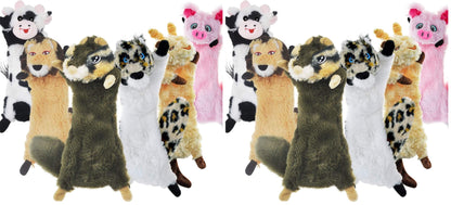 SHARLOVY Dog Squeaky Toy No Stuffing 6 Pack, Dog Toys Crinkle for Puppy