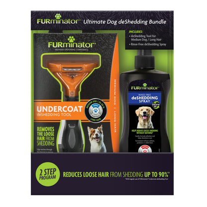 FURminator Large Dog Undercoat deShedding Tool for Long Hair