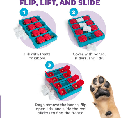 Outward Hound Nina Ottosson Dog Brick Dog Toy Treat Puzzle, 12.8"
