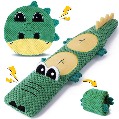 XIUGOAL Tough Dog Toys for Chewers, 2 Pack No Stuffing Squeaky Puppy Toys