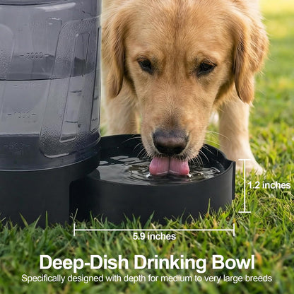 Portable Dog Travel Water Bottle 84 oz, Dog Camping Hiking Walking Beach Park Outdoor Essentials, Large Dog Water Bottle Bowl Dispenser, Leak Proof Pet Water Bottle for Dogs,