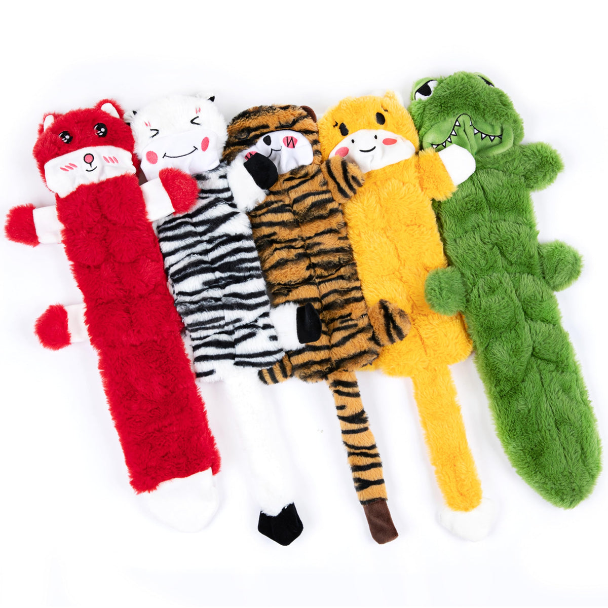 Nocciola Dog Squeaky Toys, 5 PCS Crinkle Plush Dog Toys, No Stuffing Dog Toys for Small Medium Large Dogs, Stuffless Puppy Toys for Boredom