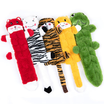 Nocciola Dog Squeaky Toys, 5 PCS Crinkle Plush Dog Toys, No Stuffing Dog Toys for Small Medium Large Dogs, Stuffless Puppy Toys for Boredom