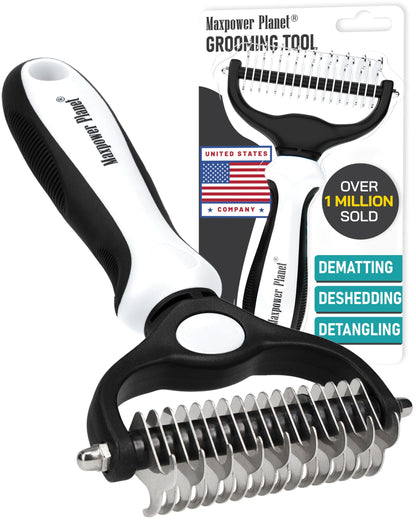 Maxpower Planet Dog Grooming Rake, Deshedding Undercoat Brush, Dogs & Cats