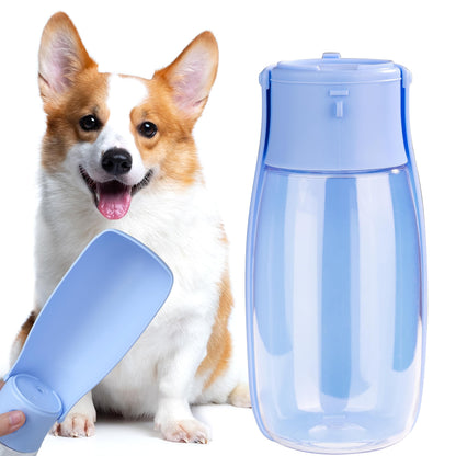 Foldable Dog Water Bottle, Portable Water Dispenser for Cat, Rabbit, Puppy and Small Animals, the Perfect Dog Gifts and Dishwasher Safe Pet Accessories for Walking, Hiking, Travel