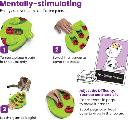 Catstages Nina Ottosson Buggin’ Out Puzzle & Play Cat Toy Treat Puzzle, 14"