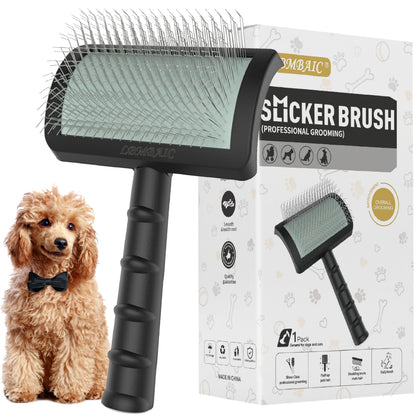 Dog Slicker Brush for Doodles Poodles Fluffy Deshedding Loose Hair.