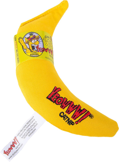 Yeowww! Catnip Chi-CAT-a Banana Toy for Cats - 7 Inches - Durable Cotton Twill - Made in the USA - Stuffed with Organically Grown Catnip
