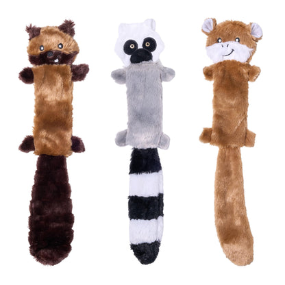 ZippyPaws Skinny Peltz No Stuffing Dog Toy Pack to Keep Them Busy - 18"