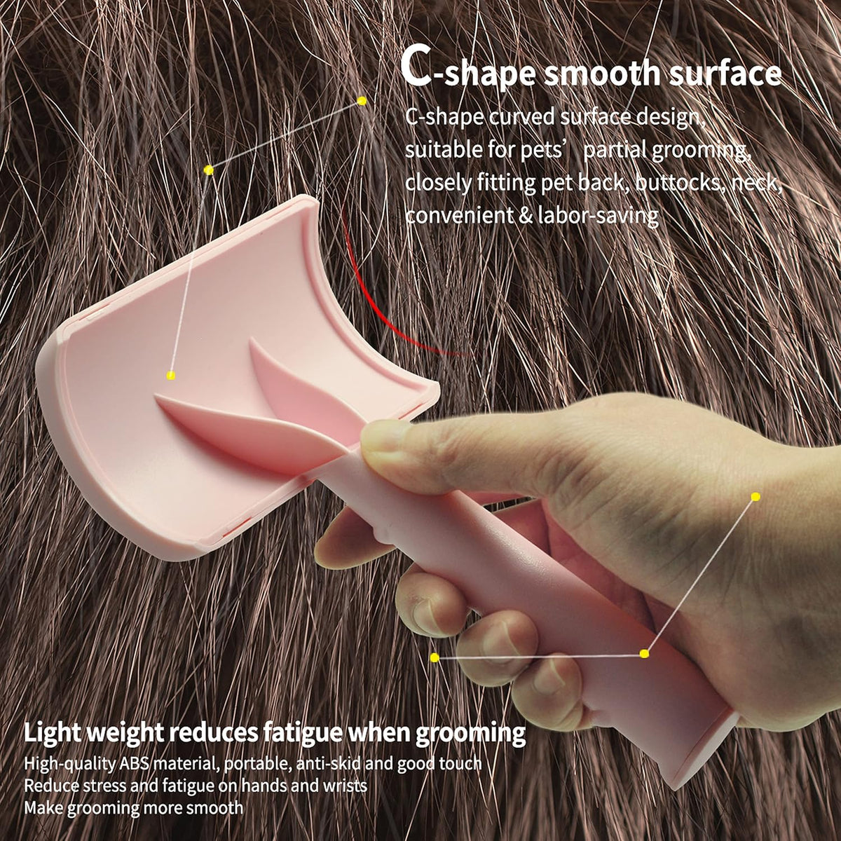 Dog Slicker Brush for Doodles Poodles Fluffy Deshedding Loose Hair.